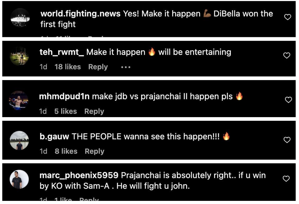 Comments from Instagram